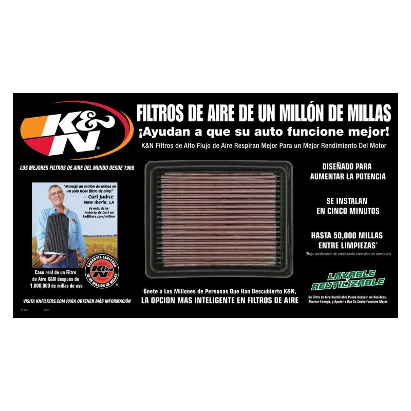 87-5024 K&N POP, Air Filter Display, Spanish
