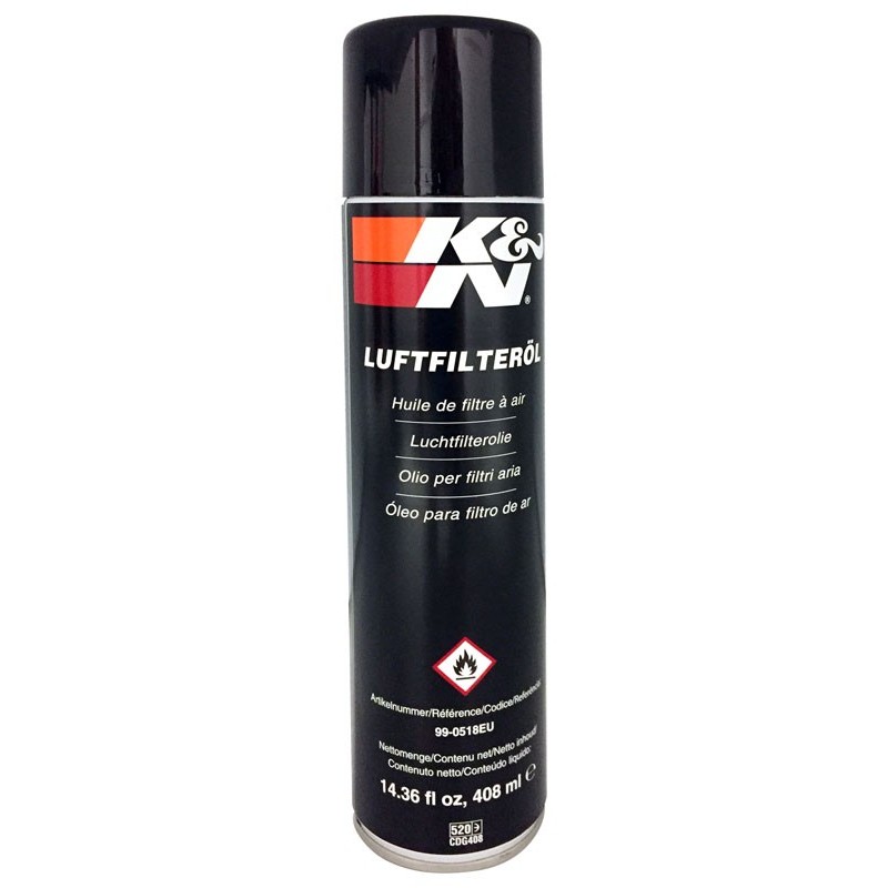 99-0518EU K&N Air Filter Oil 14.36 fl oz/408 ml Aerosol Spray- Non-US