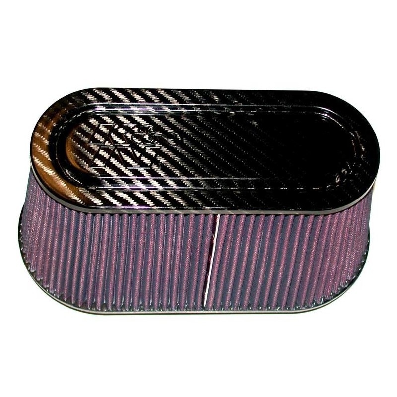 RP-5115 K&N Universal Air Filter - Carbon Fiber Top and Base