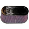 RP-5115 K&N Universal Air Filter - Carbon Fiber Top and Base